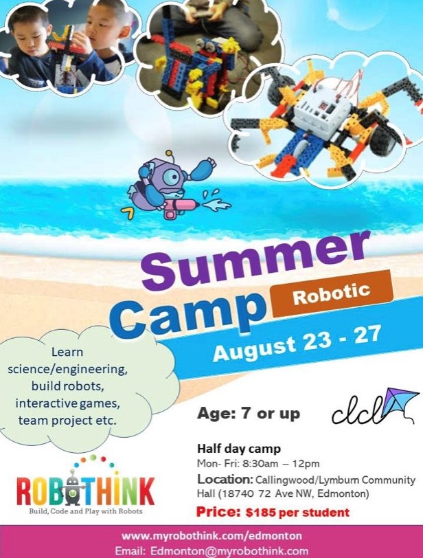 Robotic Summer Camp Aug 23-27 2021